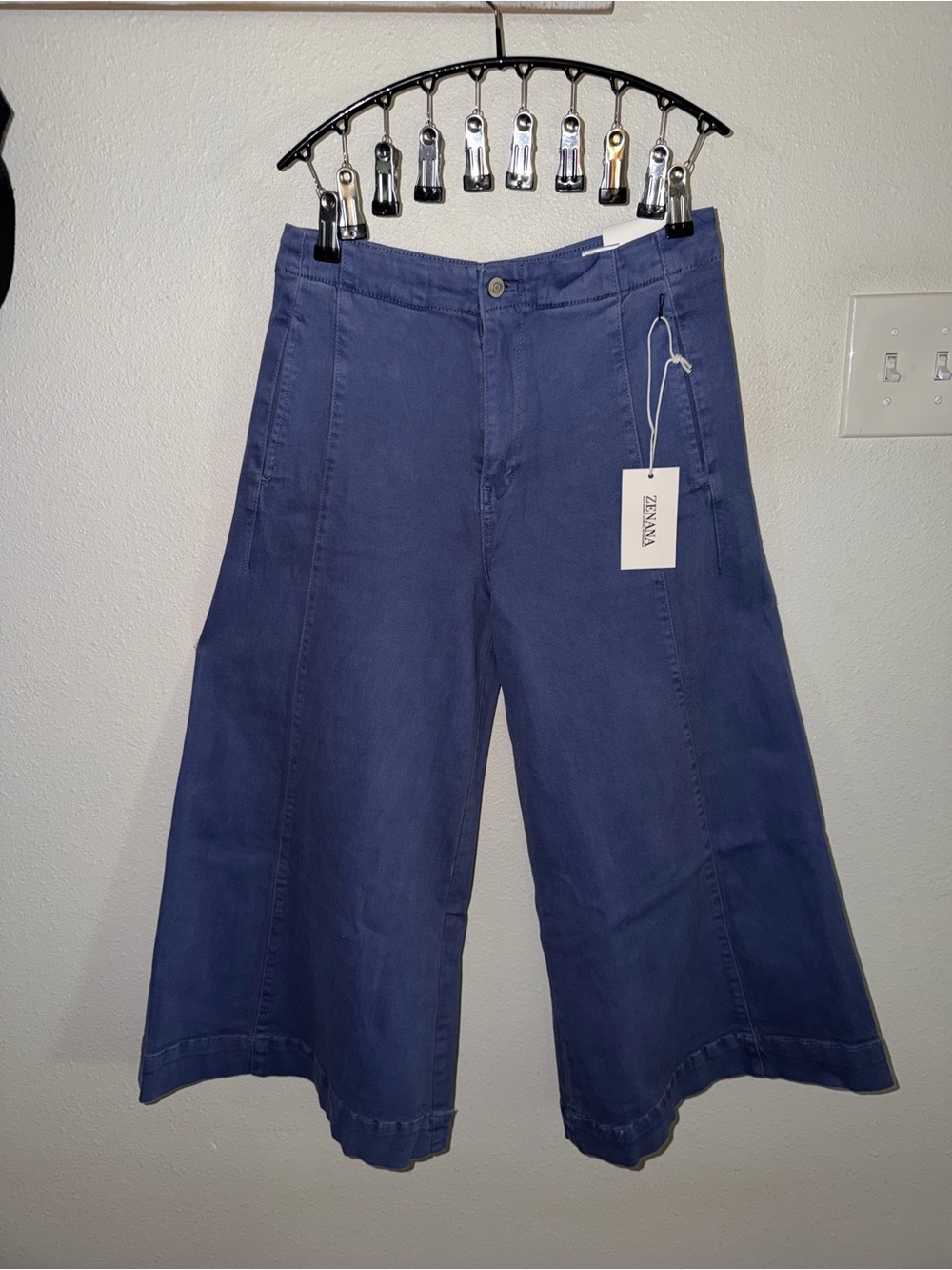 Zenana Outfitters Wide-Leg Gaucho Pants-Cotton/Spandex NWT - Picture 2 of 8